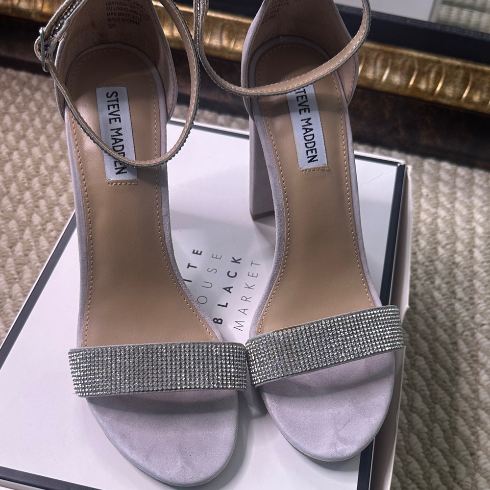 Steve Madden Glittering Silver Heels